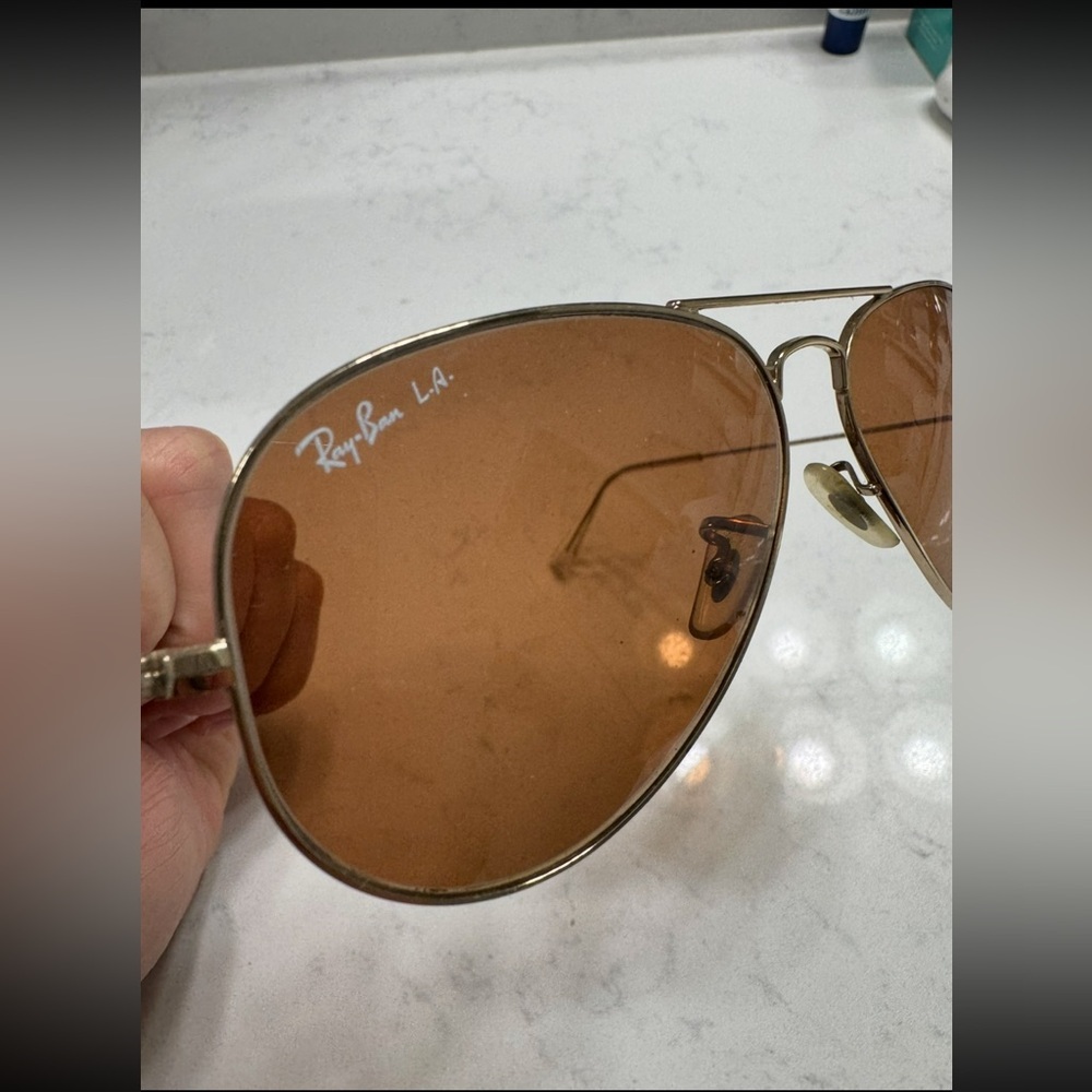 Ray-Ban aviator brown “LA” with case - Picture 2 of 4